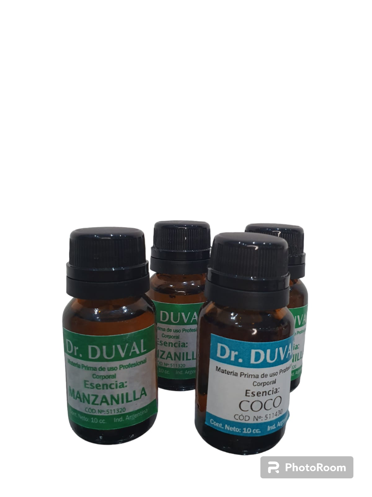 Esencias para Cremas  Corporales x10ml Manzanilla, Coco, Dr Duval